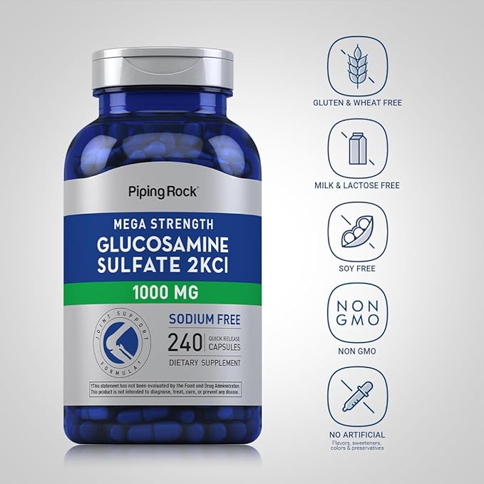 Piping Rock Glucosamine Sulfate 1000mg 240 Capsules
