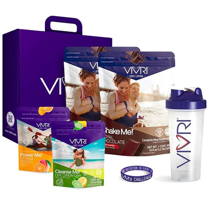 VIVRI 10-Day Challenge | Chocolate | Complete Nutrition System for Weight Loss, Full-Body Health & Energy | 20 Meals with Premium Triple Protein, Coffee Alternative & Gut Cleanse | With Shaker