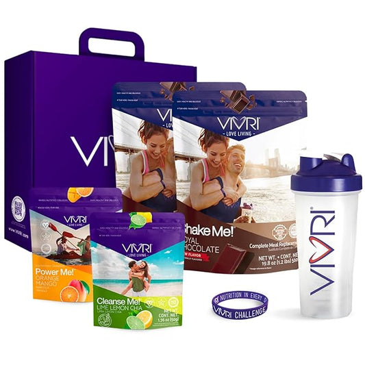 VIVRI 10-Day Challenge | Chocolate | Complete Nutrition System for Weight Loss, Full-Body Health & Energy | 20 Meals with Premium Triple Protein, Coffee Alternative & Gut Cleanse | With Shaker
