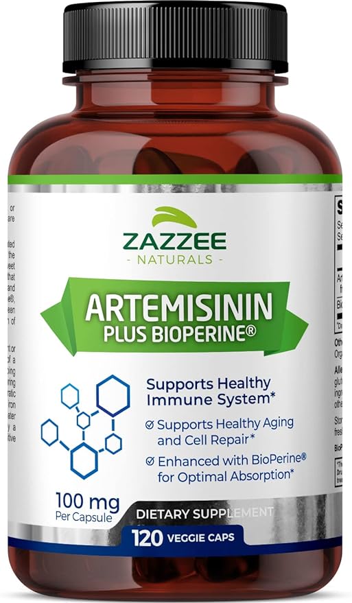 Zazzee High Absorption Artemisinin, 100 mg 120 Vegan 5 mg 4 Month