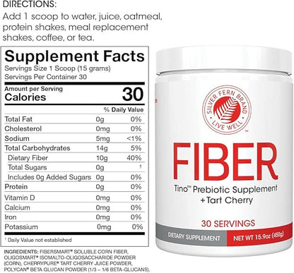 Tino High Fiber Supplement Powder (2 Canisters 15.9 Oz.