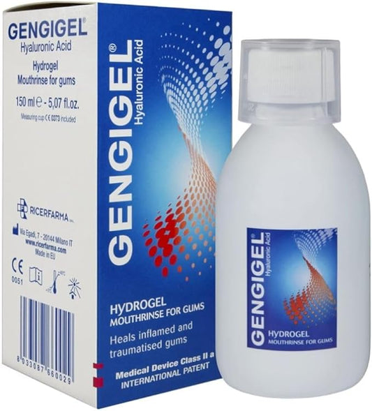 Hyaluronic Acid Mouthrinse (150 ml), Oral Care Solution for Gum Health, Reduces Discomfort & Promotes Healing, Relieves Gum Recession & Gingivitis, No Alcohol or SLS, Vegan & Kosher