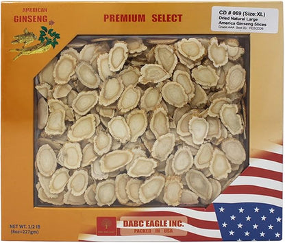 DOL American Ginseng Slices from Wisconsin 8oz/Box-C)