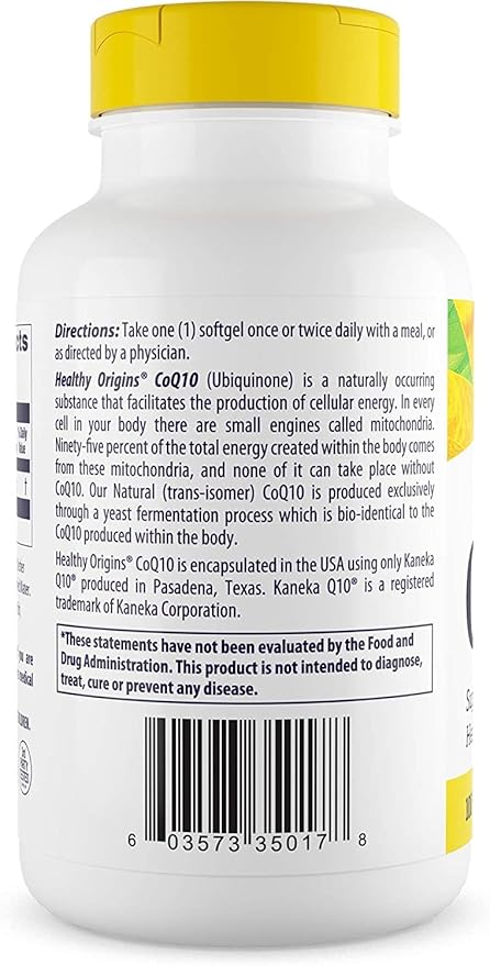 Healthy Origins CoQ10 (Kaneka Q10) 100mg Softgels 150 Softgels