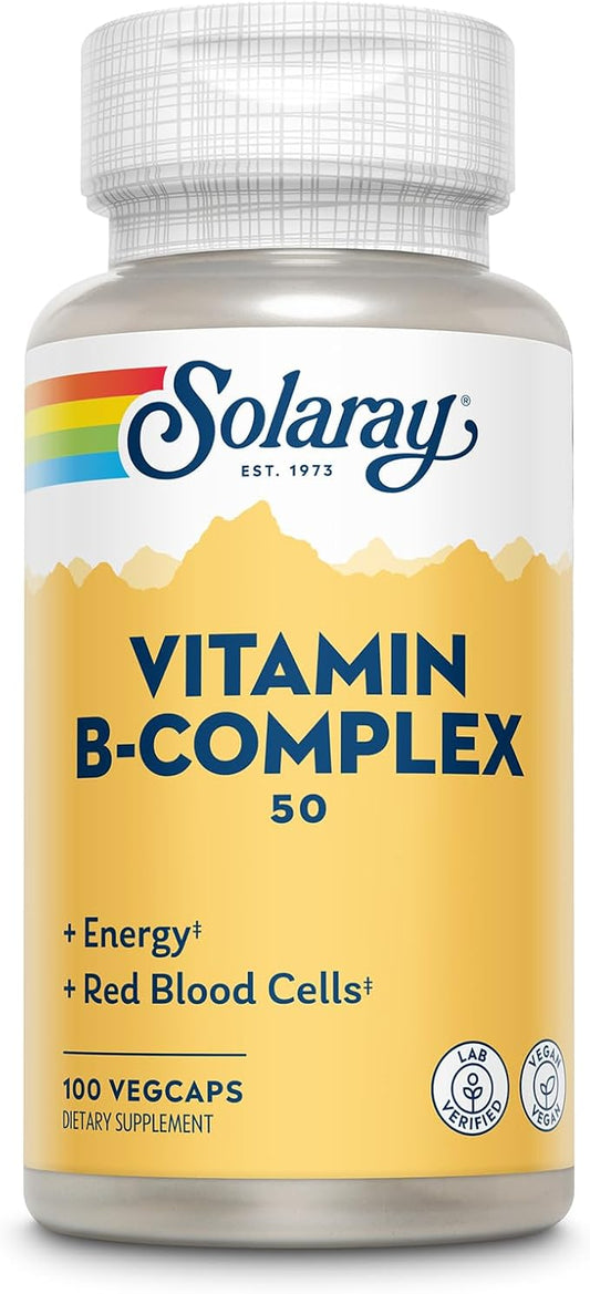 Solaray Vitamin B Complex 50mg B12, B6 B6 and 100 VegCaps