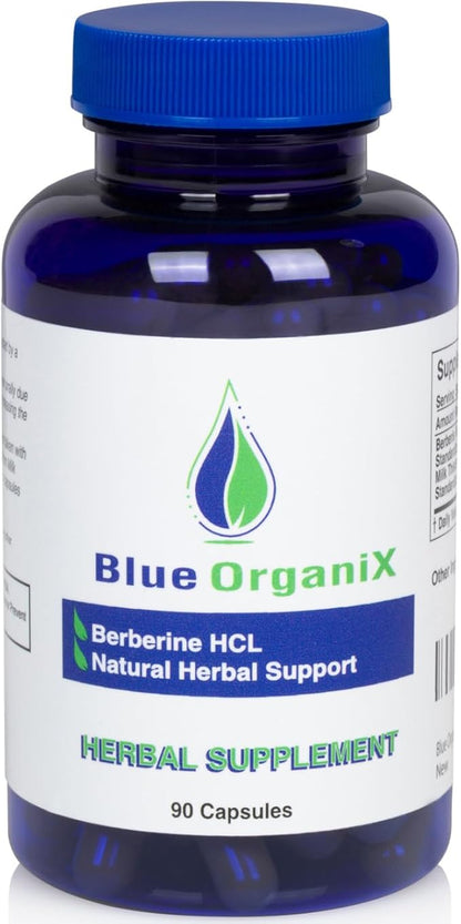 Berberine with Milk Thistle 500mg Formula 90 Vegetarian 1 Bottle,