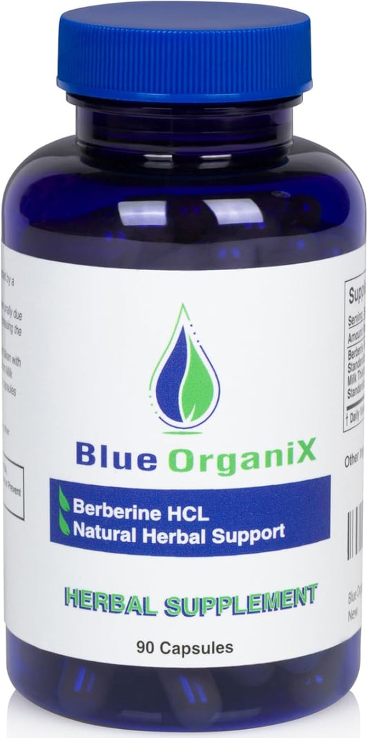 Berberine with Milk Thistle 500mg Formula 90 Vegetarian 1 Bottle,