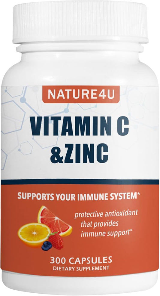 Vitamin C 1000mg with Zinc, Rose 300 Capsules