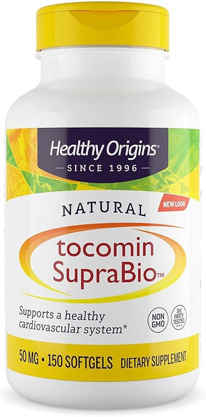 Healthy Origins Tocomin SupraBio (Tocotrienols), 50 mg 150 Softgels