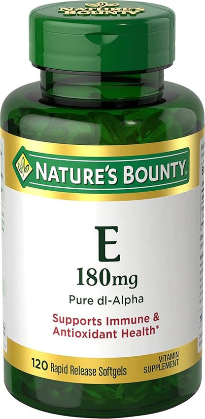 Nature's Bounty Vitamin E Pills and 400iu, Multi, 180 mg, 120 Count 1)