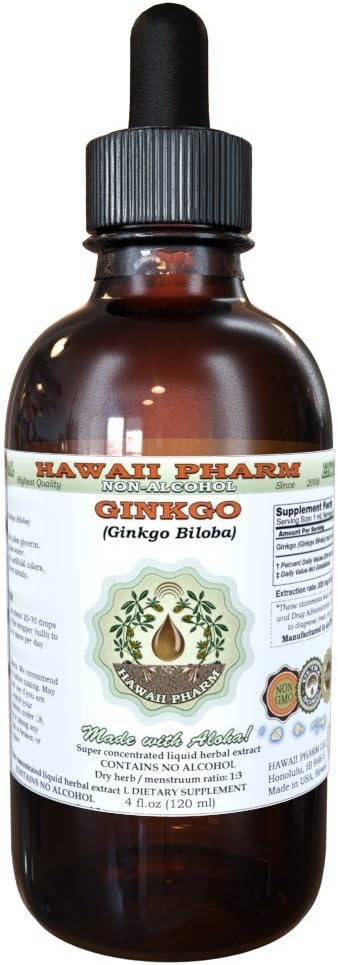 Hawaii Pharm Ginkgo Alcohol-FREE Liquid Extract, 2 oz