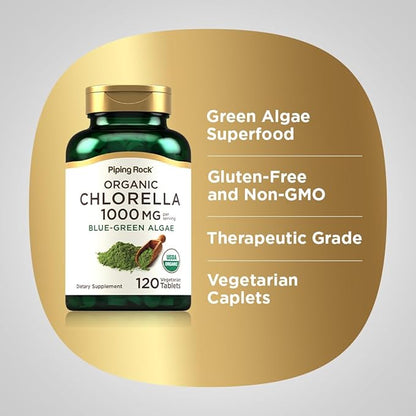 Piping Rock Chlorella 1000mg | 120 Tablets