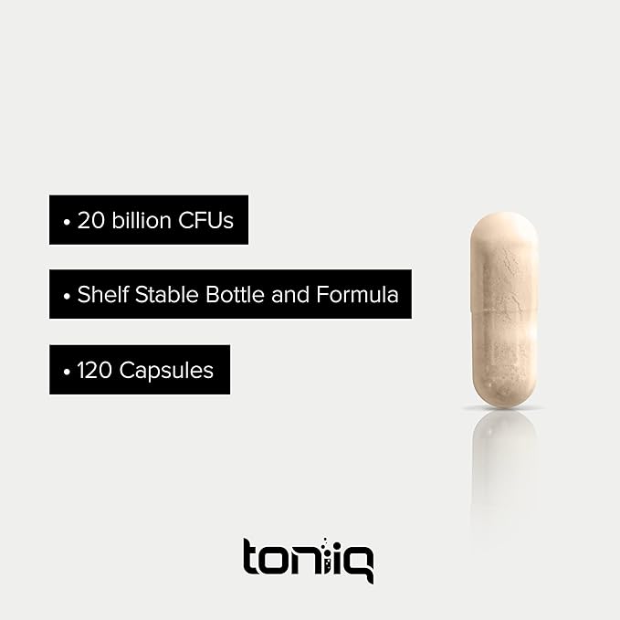 Toniiq Ultra High Potency Saccharomyces Boulardii 20 Billion 1000mg Per -120 Vegetarian