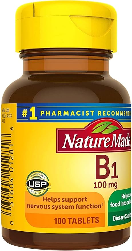 Nature Made Vitamin B-1 100 mg Tablets 100 ct, 2