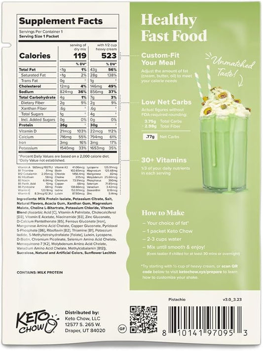 Keto Chow- Classic Flavors Single meal