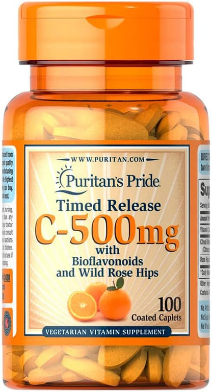 Puritan's Pride Vitamin C-500 mg 100 Caplets