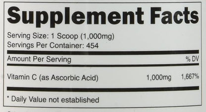 Nutricost Pure Ascorbic Acid Powder (Vitamin 1LB