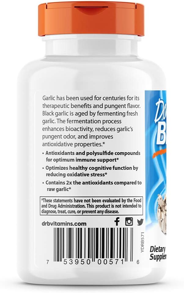 Doctor's Best Black Garlic Extract ABG10+ 250mg Supports 60 Count