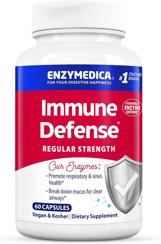 Enzymedica, Immune Defense, Regular Strength, Proteolytic 60 Count