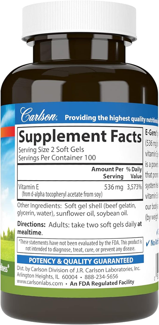 Carlson - E-Gems, 800 IU (536 100 soft