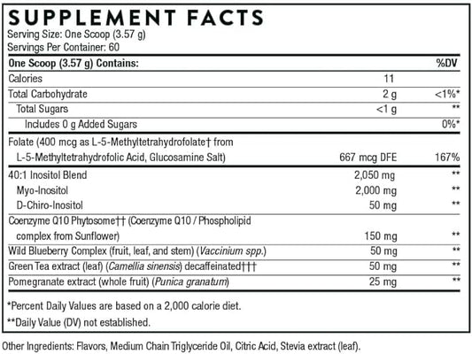 Thorne Ovarian Care - Women's Health - Inositol, CoQ10, Folate, and Polyphenols - Promote Healthy Ovarian Function and Reproductive Health - Mixed Berry - 7.55 Oz - 60 Servings