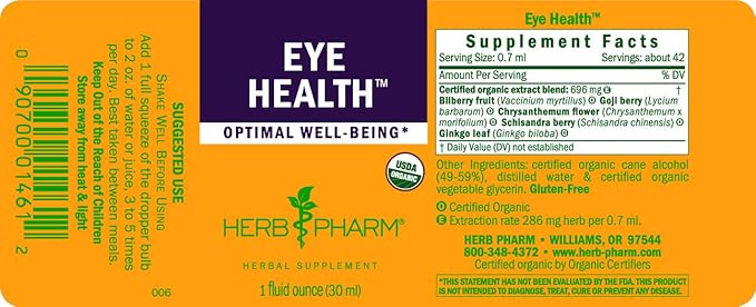 Herb Pharm Eye Health Liquid Herbal 1 Ounce 2)