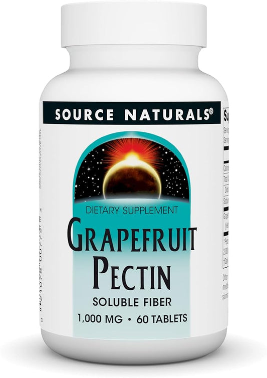Source Naturals Grapefruit Pectin, Soluble Fiber 1000 mg 60 Tablets