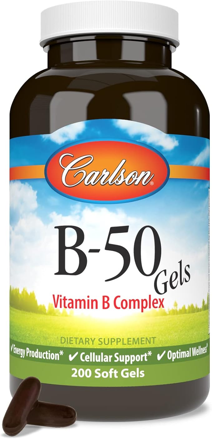 Carlson - B-50 Gels, Vitamin B 200 Softgels