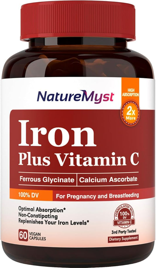 Iron Plus Vitamin C, 27 mg 120 mg 60 Vegan