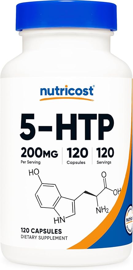 Nutricost 5-HTP 200mg, 120 Vegetarian Capsules (5-Hydroxytryptophan)
