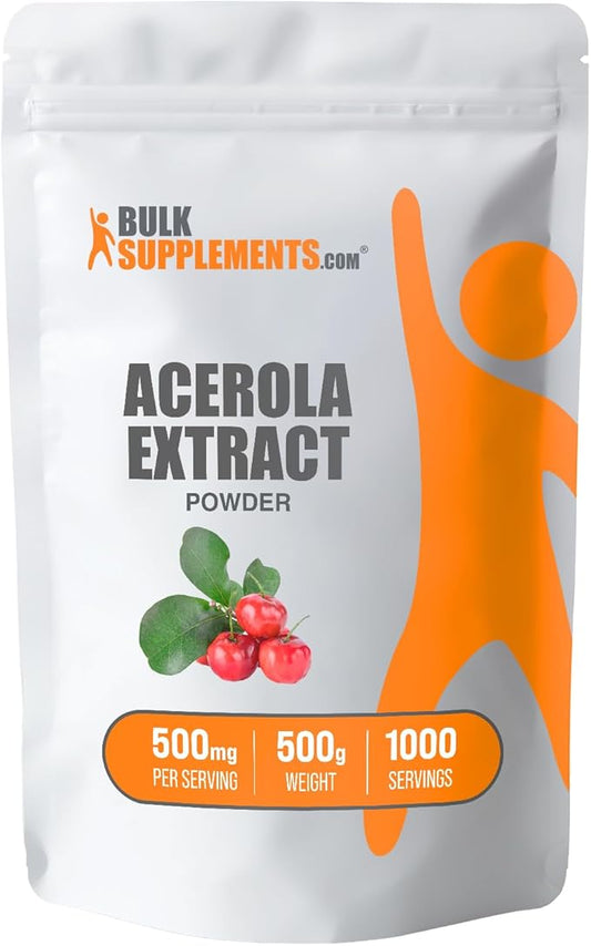 BulkSupplements.com Acerola Cherry Extract Powder 500mg per 500g (1.1 (1.1 lbs) 1)