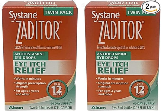 Zaditor Antihistamine Eye Drops Twin Pack 0.34 Fl 2)