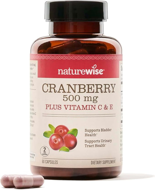 NatureWise Cranberry Extract Pills 12,500mg* Cranberries 60 Capsules[1-Month Capsules[1-Month Supply]