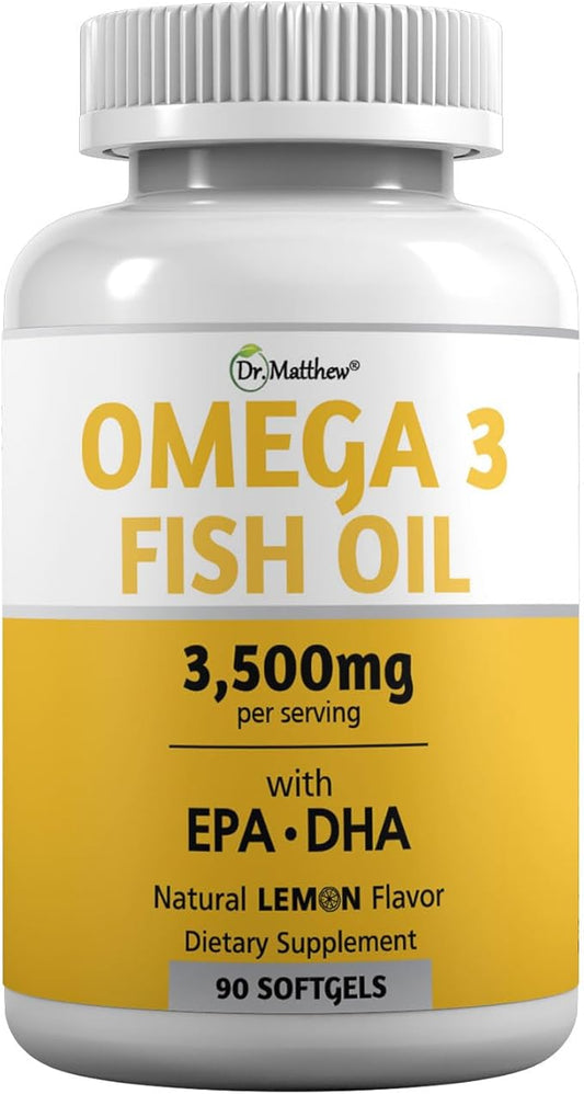 Omega 3 Fatty Acid Supplements. Burpless 3000mg High 3 Supplements 3 Capsules.