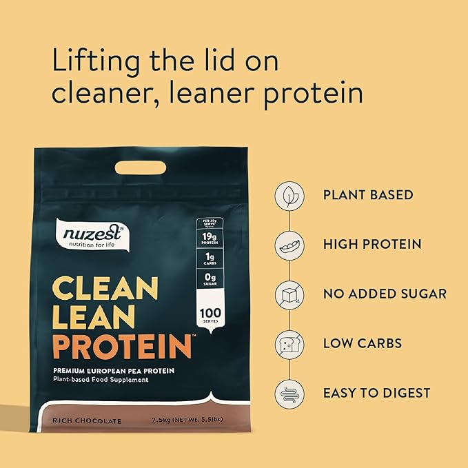 Nuzest - Pea Protein Powder - 100 Servings, 5.5 lb