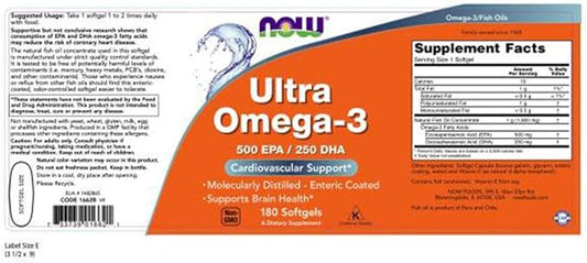 Now Foods Now Foods, (3 Pack) Omega-3, 180 180 Softgels