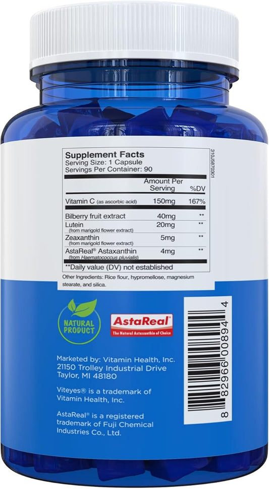 Viteyes Blue Light Defender+ Supplement Capsules, 90 Capsules