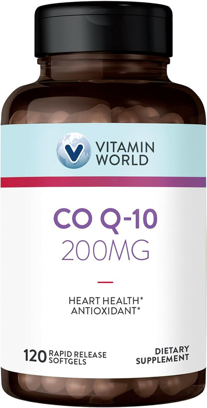 Vitamin World Co Q-10 200 mg. 120 Softgels,