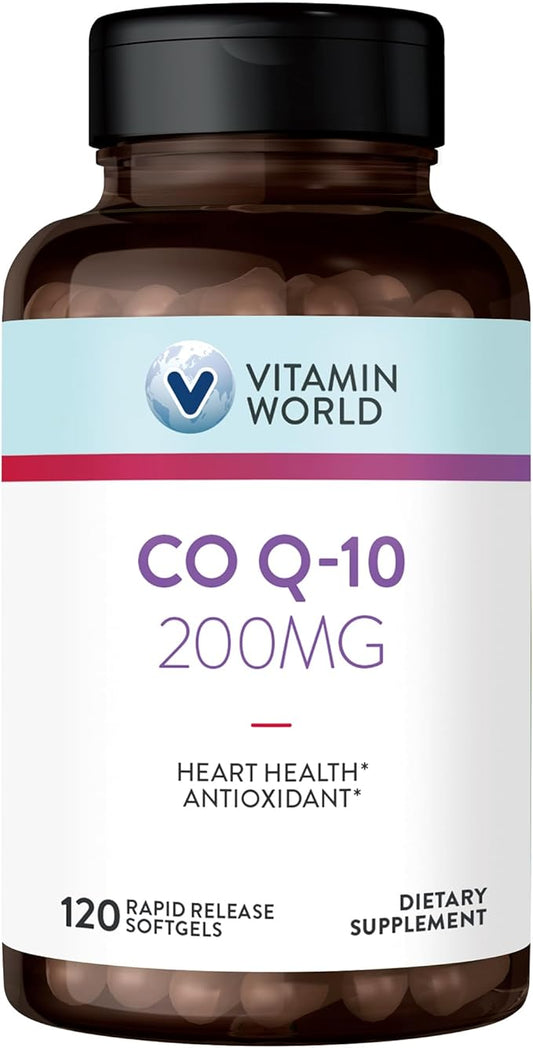 Vitamin World Co Q-10 200 mg. 120 Softgels,