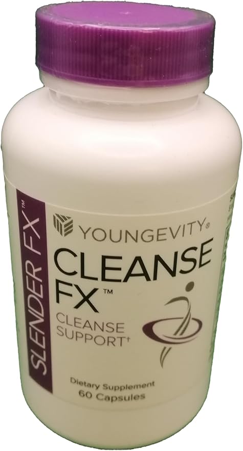 Youngevity Slender Fx™ Cleanse Fx™ - Super Colon Cleanse 15 Day - Natural Herb Blend - Flax Seed, Cape Aloe, Rhubarb Root, Triphala, Slippery Elm, Marshmallow Root - 60 Capsules