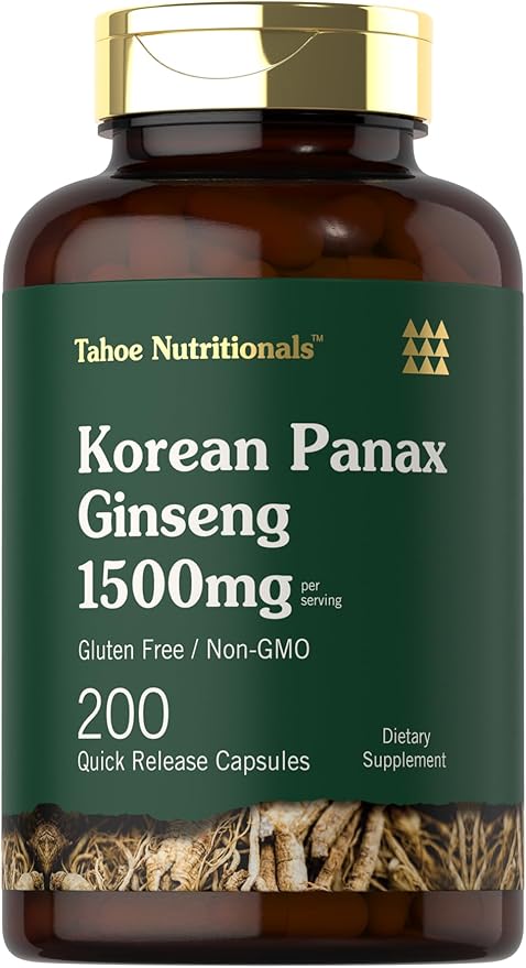 Korean Ginseng Extract Capsules 1500 mg 200 Capsules