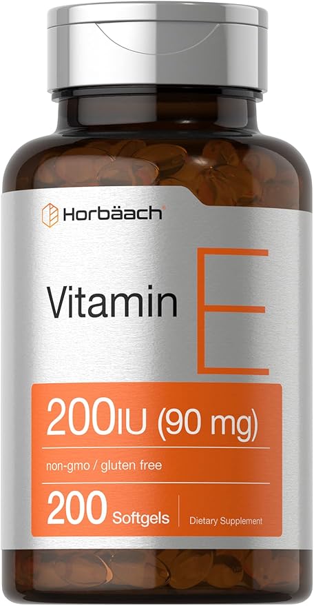 Horbäach Vitamin E Supplement 200 IU (90 mg) 200 Softgel