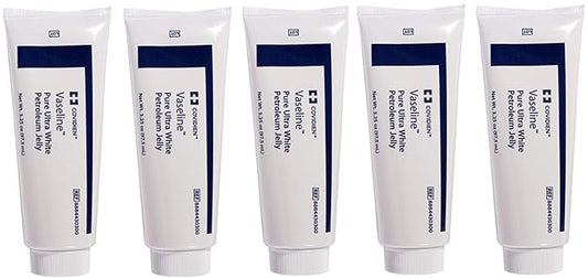 5 Pack Medical Grade Vaseline Pure 3.25 oz (97.5 mL)