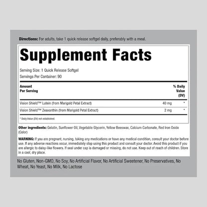 Piping Rock Lutein 40mg with Zeaxanthin 90 Softgels