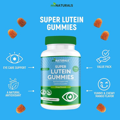 Super Lutein 20mg Plus Zeaxanthin Supplements Gummies 90ct, 45 45 Day