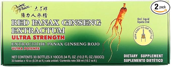 Prince of Peace Red Panax Ginseng 0.34 fl. 2 Pack 20 Bottles