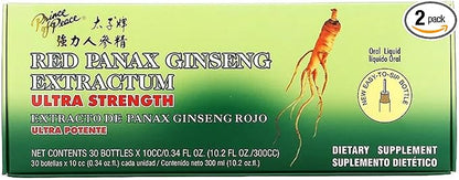 Prince of Peace Red Panax Ginseng 0.34 fl. 2 Pack 20 Bottles