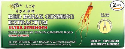 Prince of Peace Red Panax Ginseng 0.34 fl. 2 Pack 20 Bottles