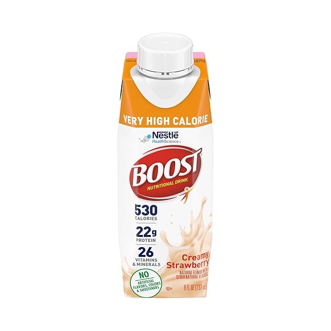 Boost Very High Calorie Strawberry Nutritional 22g Protein, 530 Nutrient 8 Fl 24)