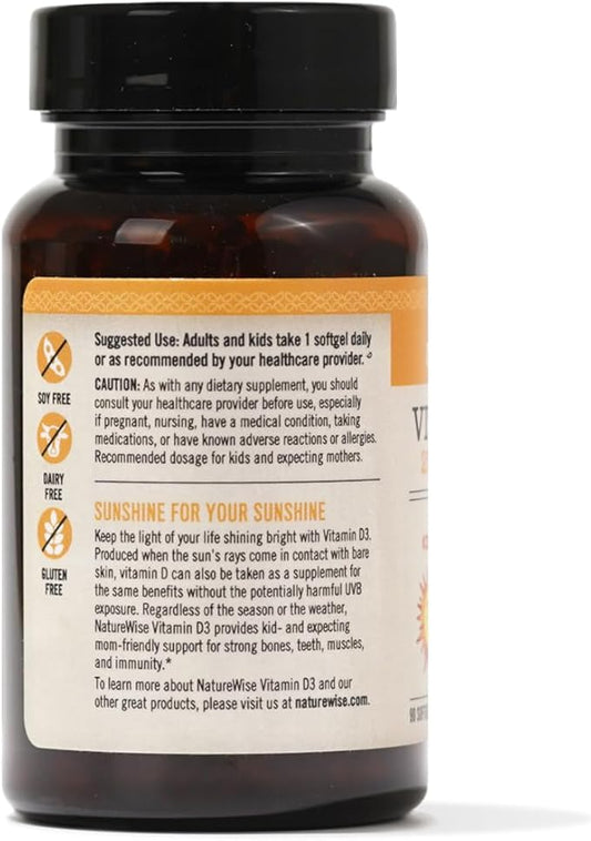 NatureWise Vitamin D3 1000iu (25 mcg) 90 Count
